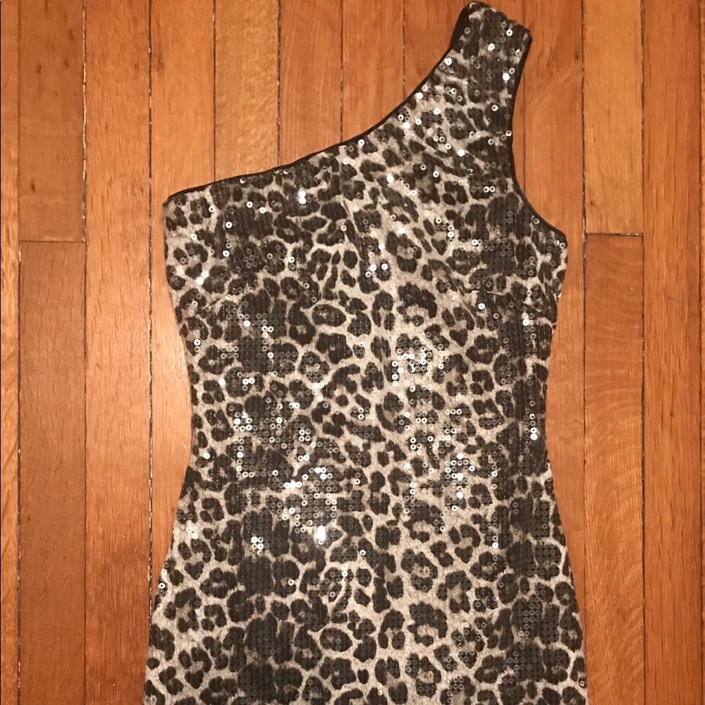 Beautiful animal print sequin dress